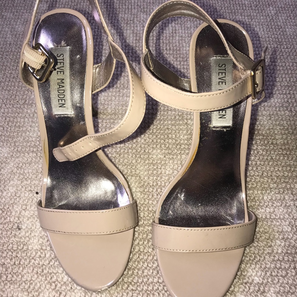 Steven Madden Nude Ankle Strap Heels